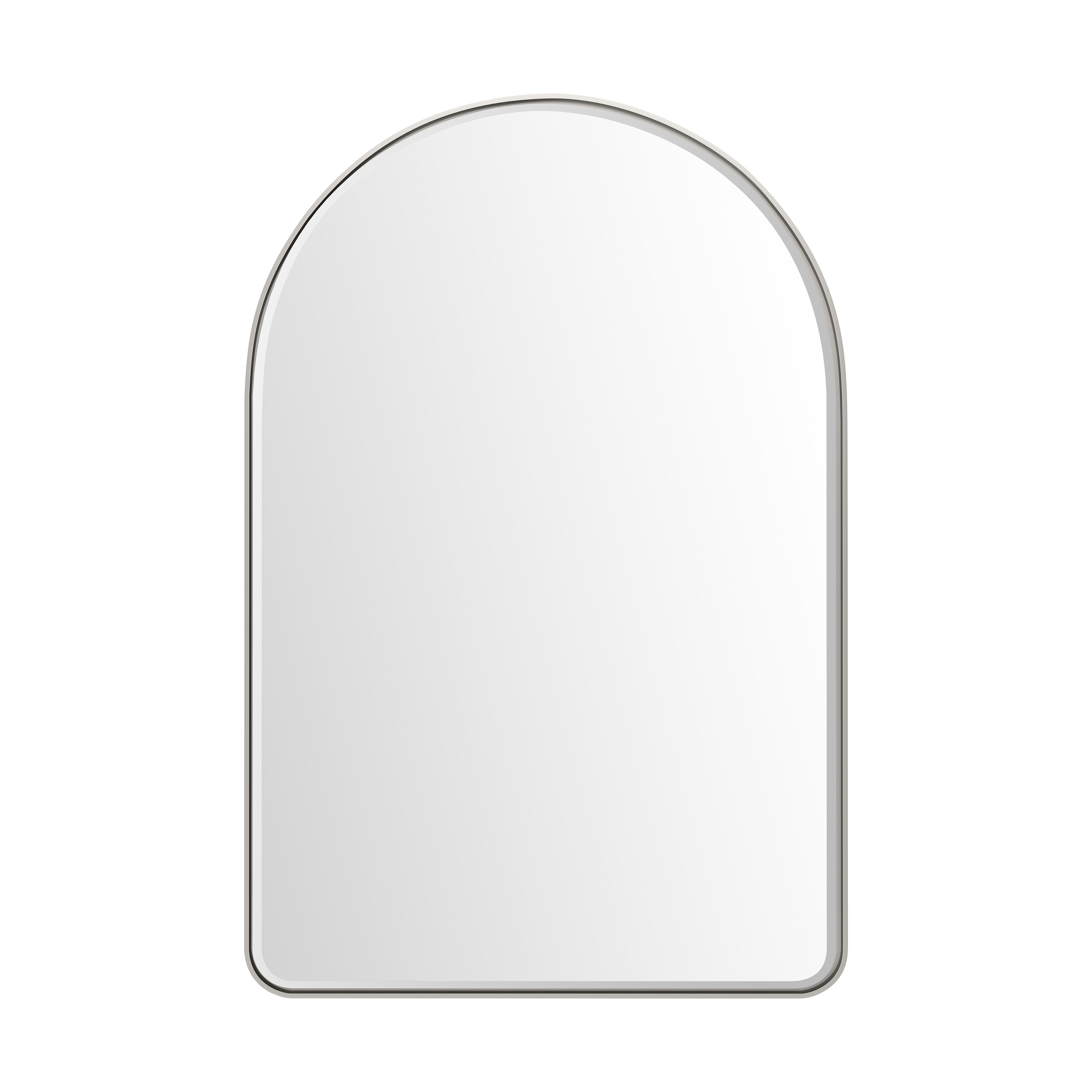James Martin Rohe 24" Arched Mirror, Satin Nickel